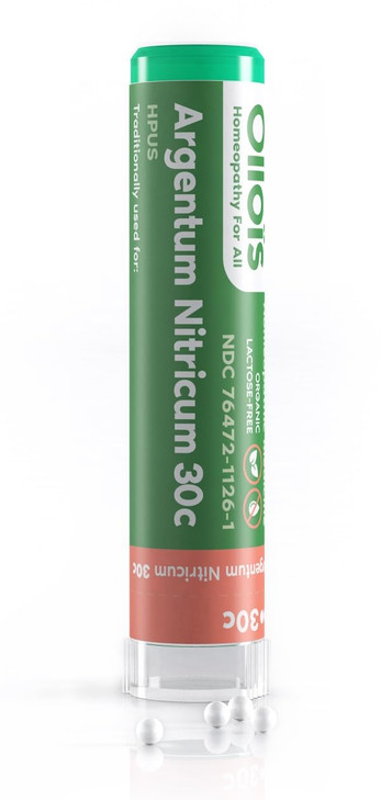 OLLOIS Argentum Nitricum 30c Organic, Lactose-Free Homeopathic Medicine, 80