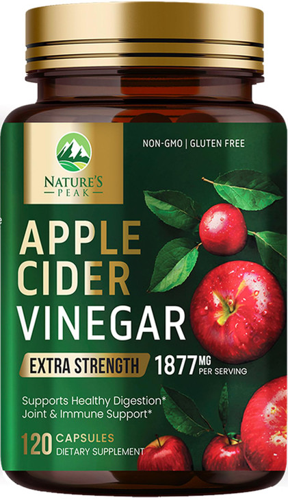 Apple Cider Vinegar Capsules ACV Supplements 1877mg, Vitamin D3, Zinc & Best ACV