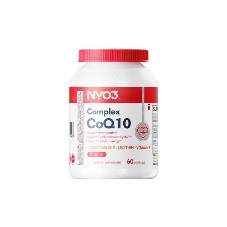 NYO3 CoQ10 120mg with BioPerine(Black Pepper), Coenzyme Q10 with Vitamins E