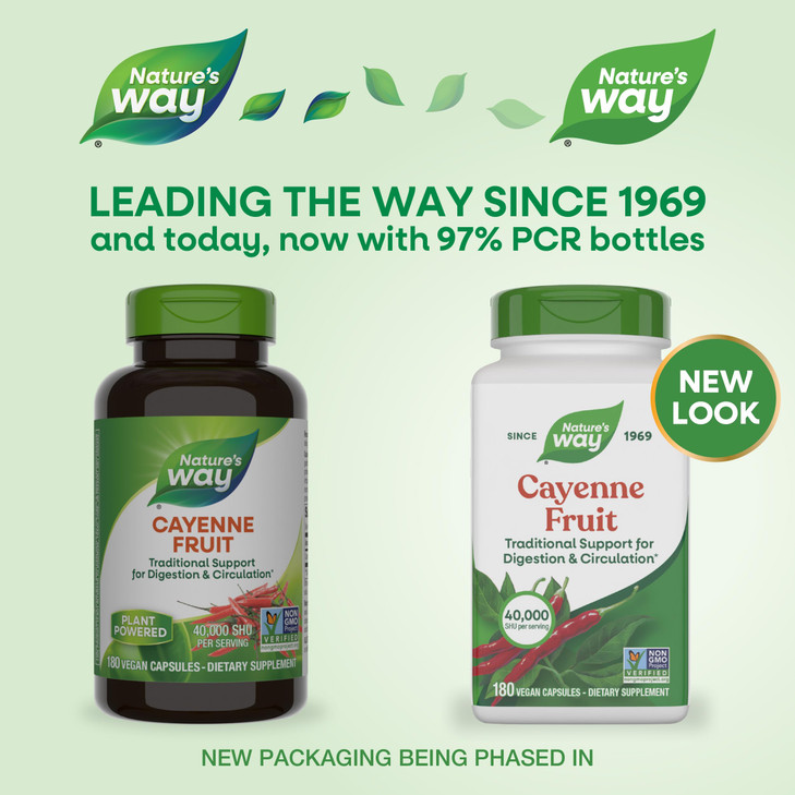 Nature's Way Cayenne Pepper Capsules, Traditional Digestion & Circulation