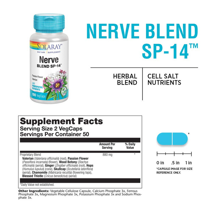 SOLARAY Nerve Blend SP-14 - Homeopathic Nutrients