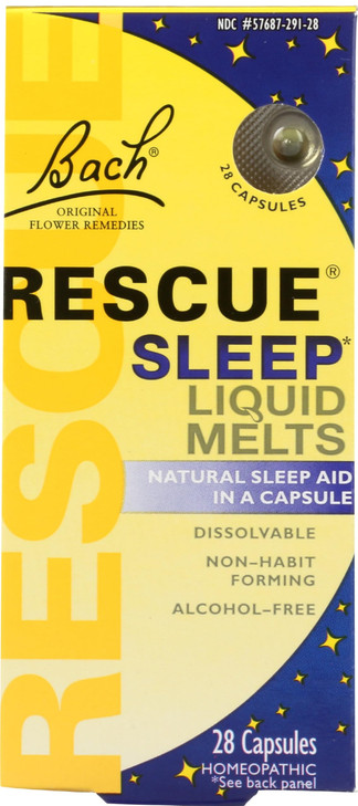 Bach Rescue Sleep Liquid Melts, Natural Orange Vanilla Flavor, Natural Sleep