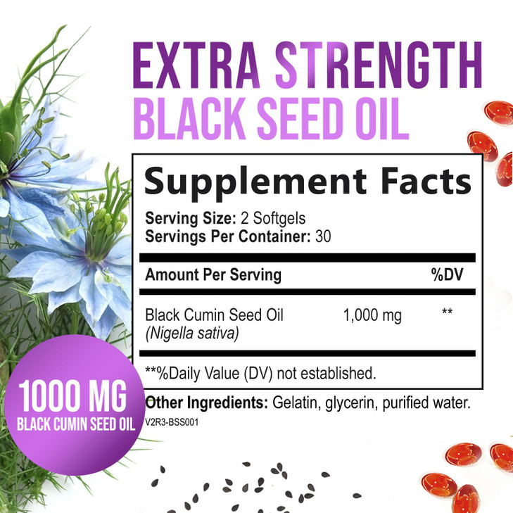 Black Seed Oil Capsules 1000mg with Thymoquinone