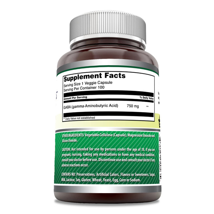 Amazing Formulas GABA Supplement - 750 Mg per Serving