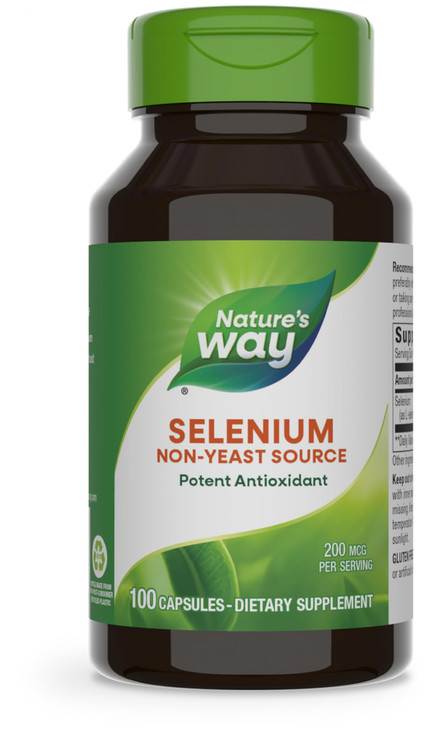 Nature's Way Selenium, Non-Yeast Source, Potent Antioxidant, 100 Capsules