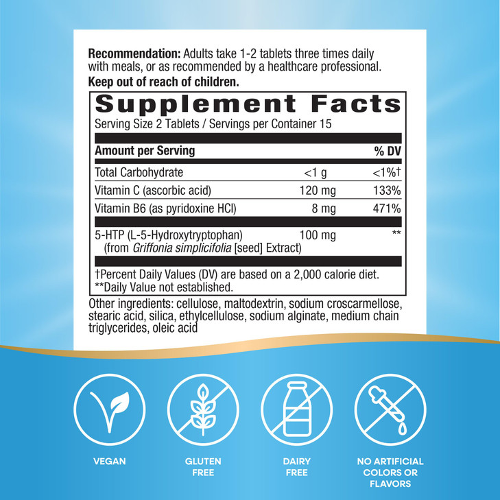 Nature's Way 5-HTP, L-5-Hydroxytryptophan, Helps Make Serotonin to Promote