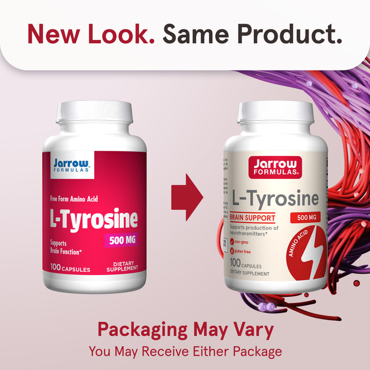 Jarrow Formulas L-Tyrosine 500 mg, Dietary Supplement, Amino Acid Supplement