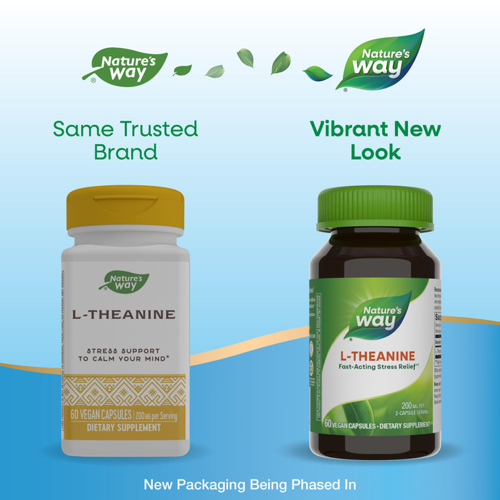 Nature's Way L-Theanine, Stress Support*, Promotes Relaxation*, 200 mg per