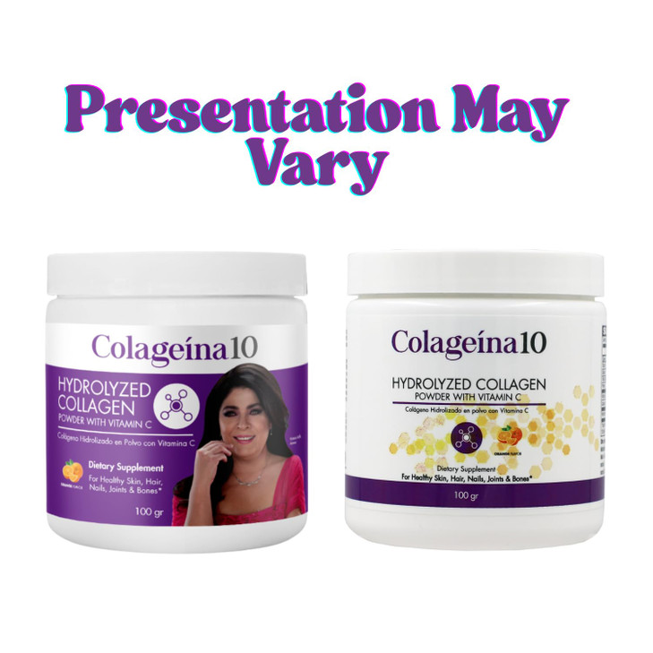 Colageina 10, Hydrolyzed Collagen Powder with Vitamin C, Improves Skin's
