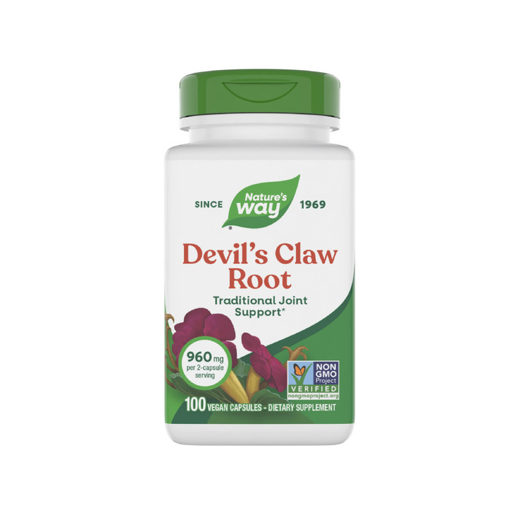 Natures Way Devil's Claw Root, Traditional Joint Support*, 960 mg per 2-Capsule