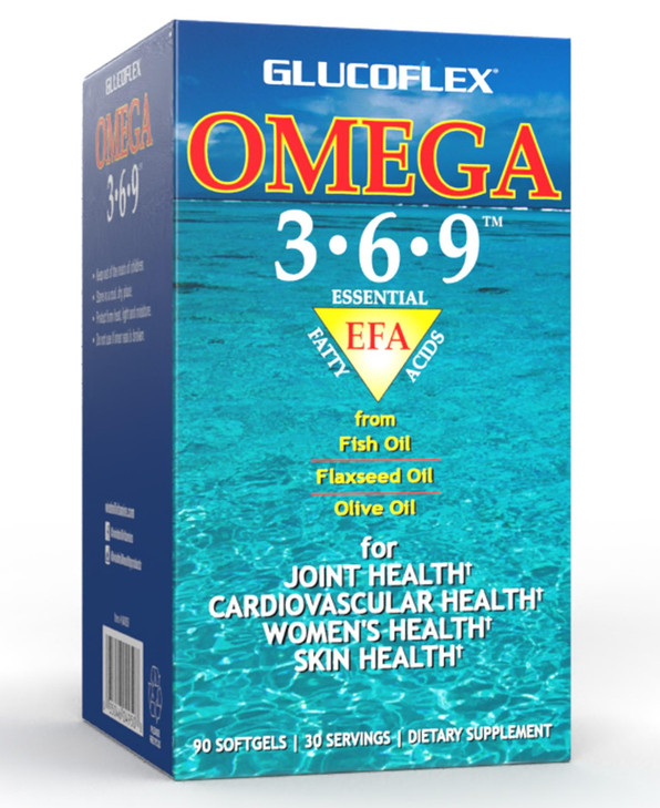 vGlucoflex Omega 3-6-9, Omegas from EPA/DHA Fish Oil for Joint Health, 30