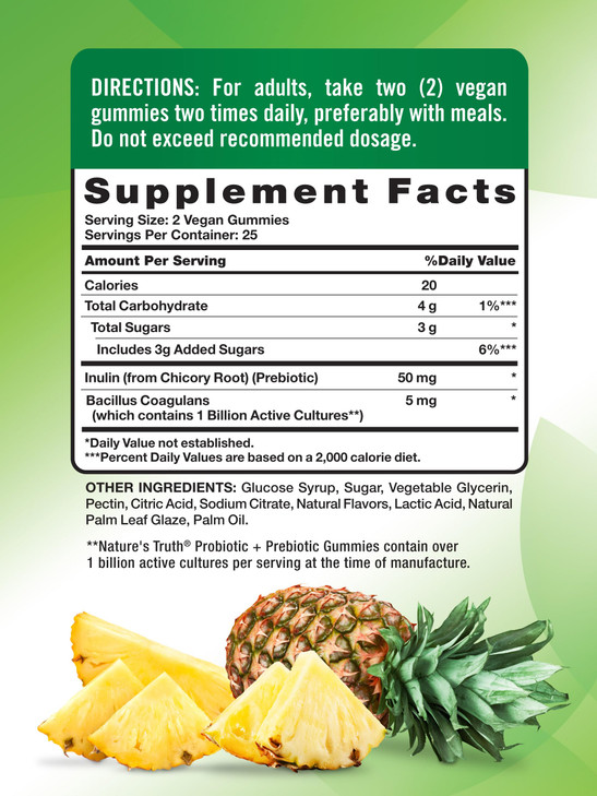 Nature's Truth Probiotic Gummies for Adults - 50 Count