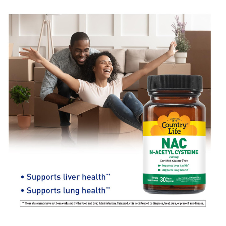 Country Life N-Acetyl Cysteine (NAC) 750 mg