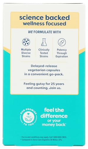 Renew Life Extra Care Go-Pack Probiotic Capsules, Daily Supplement Supports