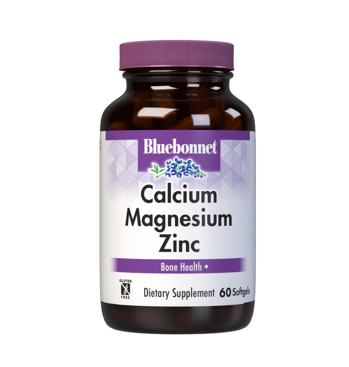 Bluebonnet Nutrition Calcium Magnesium Zinc Plus Vitamin D3, 1000 mg of Calcium