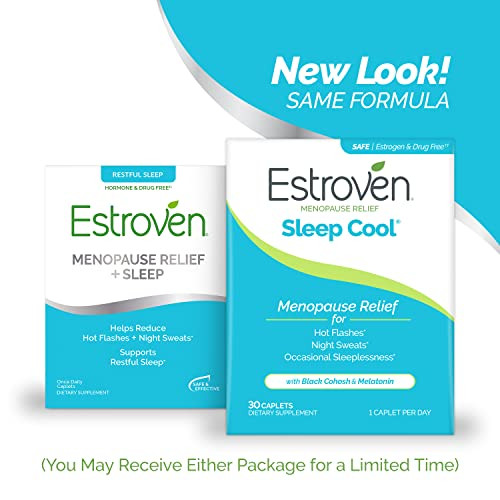 Estroven Sleep Cool for Menopause Relief, 30 Ct, Sleep Support Supplement