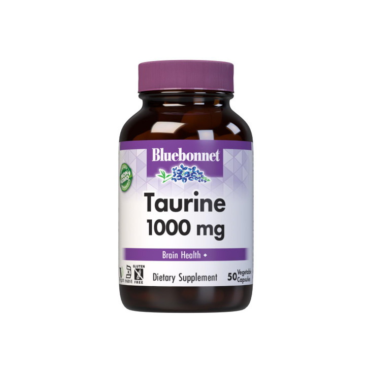 Bluebonnet Nutrition Taurine 1000 mg, Nervous System Health*, Non-GMO, Vegan