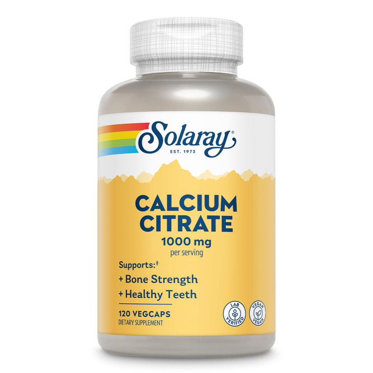 Solaray Calcium Citrate 1000mg - Chelated Calcium Supplement