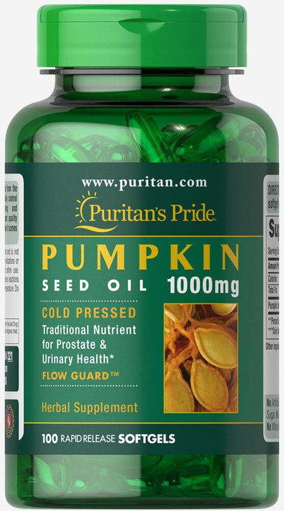 Pumpkin Seed Oil, Supports Prostate and Urinary Health White 100 Count (Pack