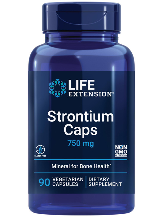 Life Extension Strontium Caps, Trace Mineral for Advanced Bone Health Support