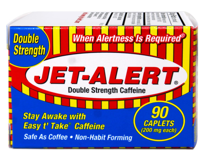 Jet-Alert Double Strength Caffeine 200 Mg Caplets, 90 caplets, Pack of 3