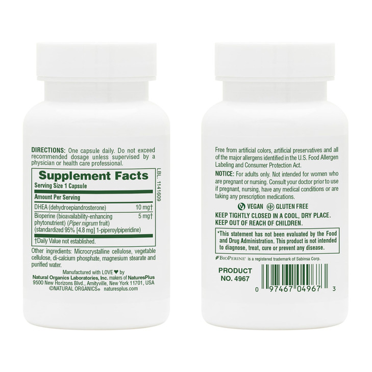 NaturesPlus DHEA-10 - Supports Energy, Immune Health & Healthy Aging