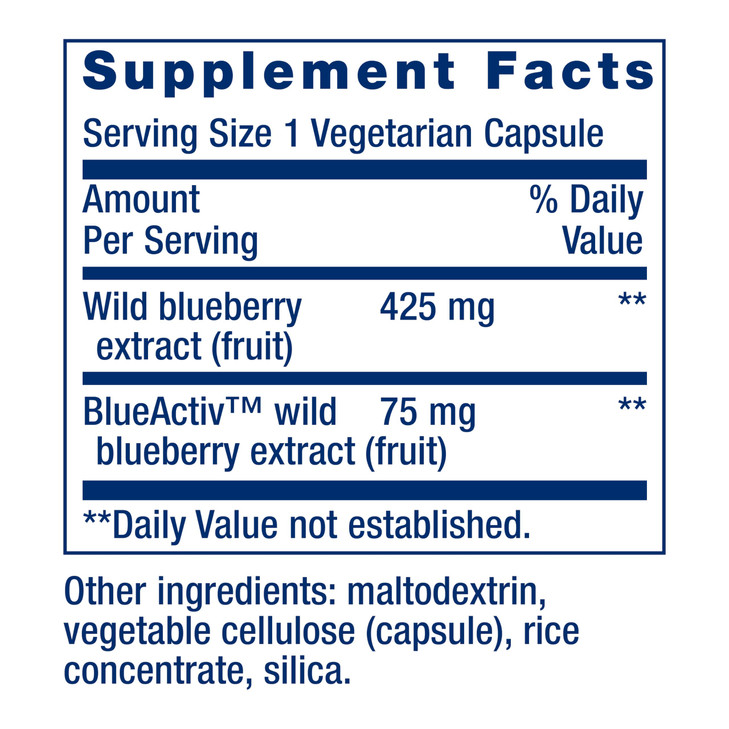Life Extension Blueberry Extract Capsules, supports cognitive & memory health