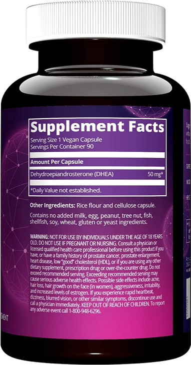 MRM Nutrition DHEA 50mg - Healthy Aging - Micronized for Absorption