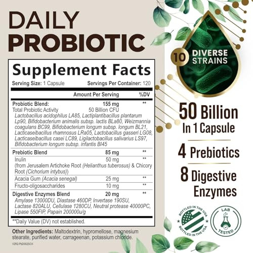 Probiotics 50 Billion CFU + 10 Strains