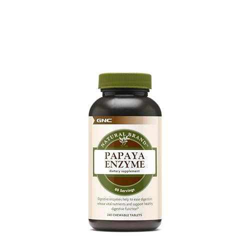 GNC Natural Brand Papaya Enzyme, 240 Tablets, Supports Healthy Digestive