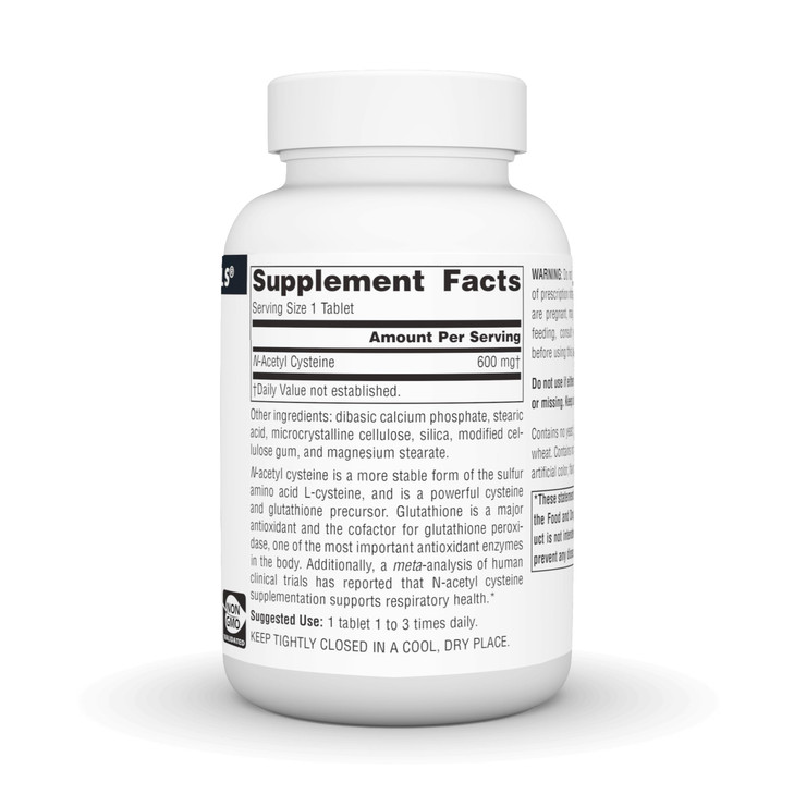 Source Naturals N-Acetyl Cysteine Antioxidant Support 600 mg Dietary Supplement