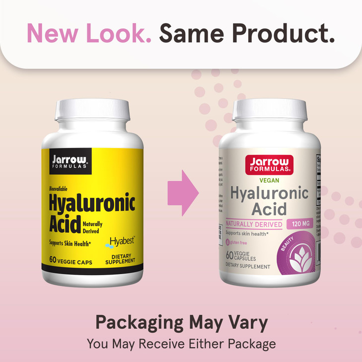 Jarrow Formulas Hyaluronic Acid 120 mg, Dietary Supplement, Skin Health Support