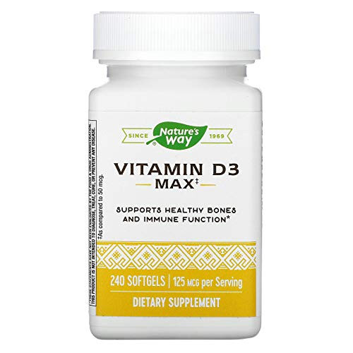 Nature's Way Vitamin D3 Max, Supports Healthy Bones and Teeth*, Supports Immune
