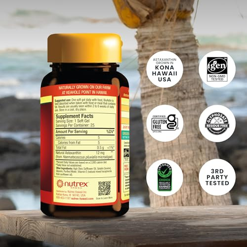 Nutrex Hawaii BioAstin Hawaiian Astaxanthin - 12mg, 25 Softgels