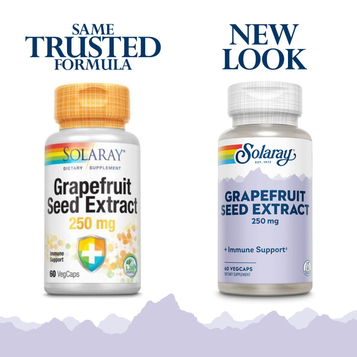 SOLARAY Guaranteed Potency Grapefruit Seed Extract, Veg Cap (Btl-Plastic) 250mg
