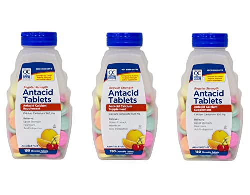 Quality Choice Regular Strength Calcium Carbonate 500 mg Antacid Chewable
