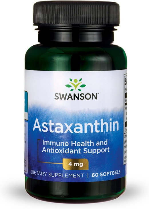 Swanson Astaxanthin Eye Vision Brain Skin Health Antioxidant Support Supplement
