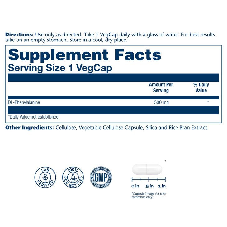 SOLARAY DL-Phenylalanine Capsule Supplements