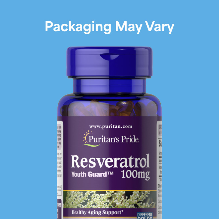 Puritan's Pride Premium Resveratrol Youth Guard 100mg, Dietary Supplement