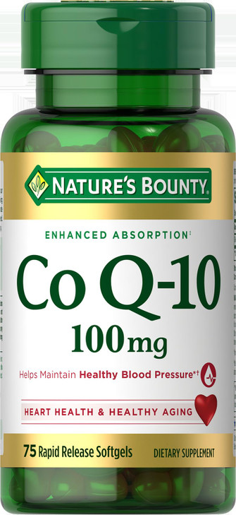 Nature's Bounty CoQ10, Helps Maintain Healthy Blood Pressure, 100 mg, Rapid