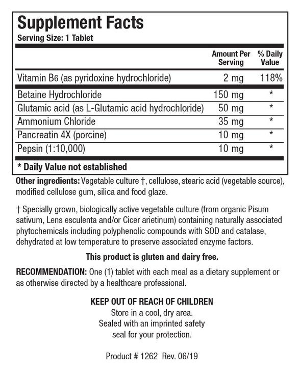 Biotics Research Hydro-Zyme Digestive Support, Contains Betaine Hydrochloride