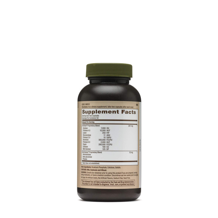 GNC Natural Brand Super Digestive Enzymes, Promotes Protein, Carbohydrate