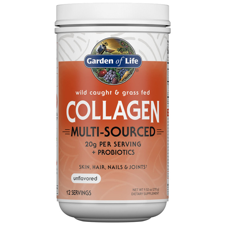 Garden of Life Marine & Grass-Fed Collagen Peptides Powder Supplement (Type I