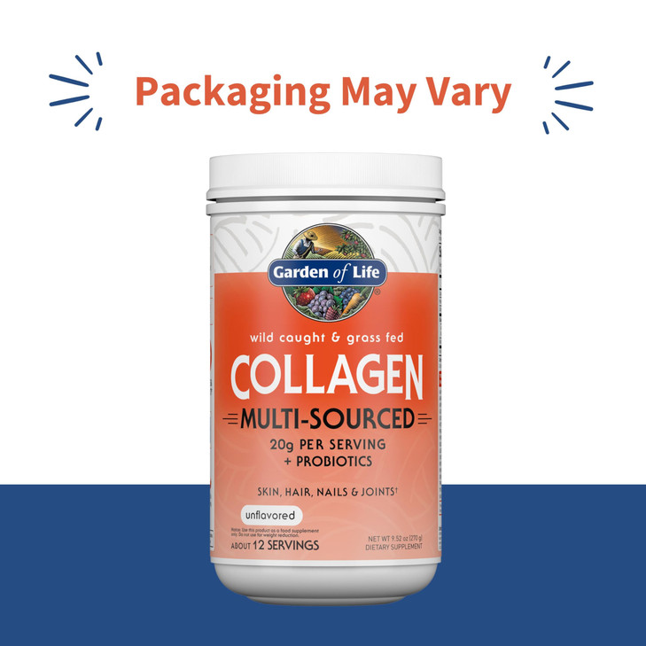 Garden of Life Marine & Grass-Fed Collagen Peptides Powder Supplement (Type I