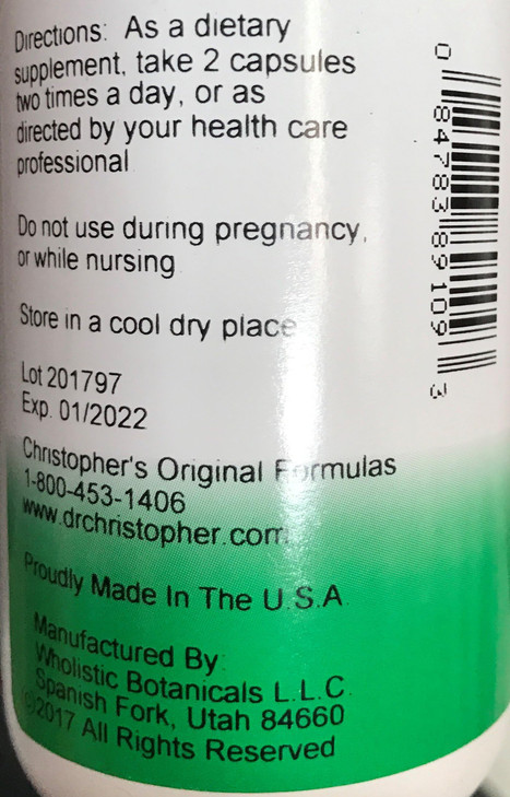 Christopher's Original Formulas Sinus Plus, Sinus Support Capsules, Whole Herb