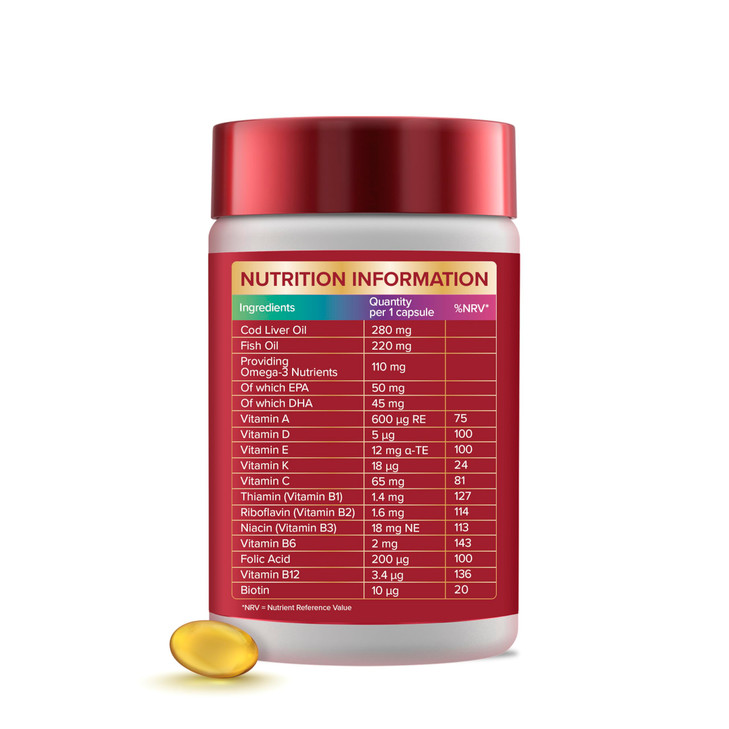 Simply Timeless Cod Liver Oil Plus Multivitamins 30 Capsules