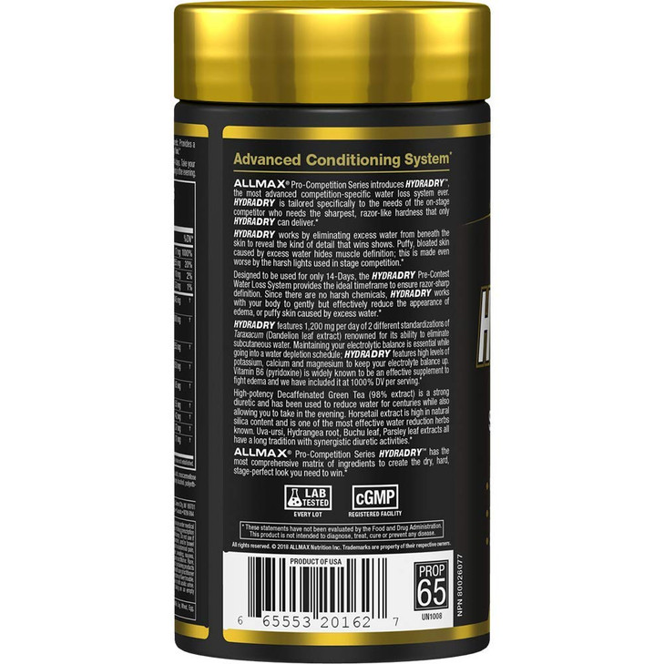 ALLMAX HYDRADRY - 84 Tablets - 14-Day Pre-Contest Formula