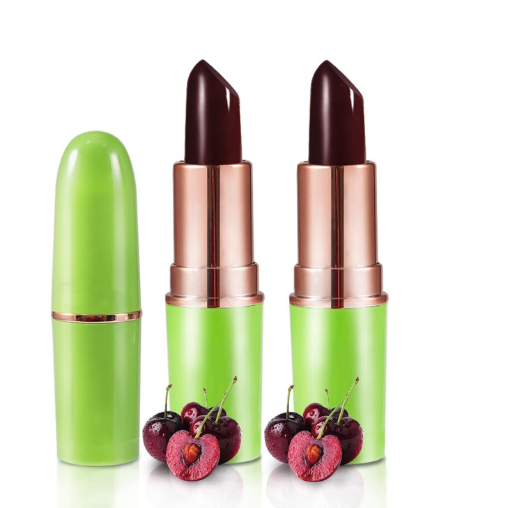 BINGBRUSH Aloe vera Color Changing Lipstick,Moisturizer Long Lasting Lip Care Magic Lip Gloss,Makeup Lipstick Set (2 Pcs Peach, 2 Count (Pack of 1))