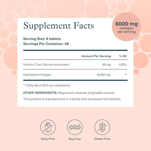 Youtheory Advanced Collagen - 6,000 mg Hydrolyzed Collagen Peptides