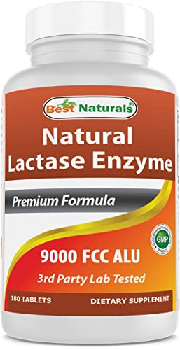 Best Naturals Lactose Intolerance Relief Tablets with Natural Lactase Enzyme